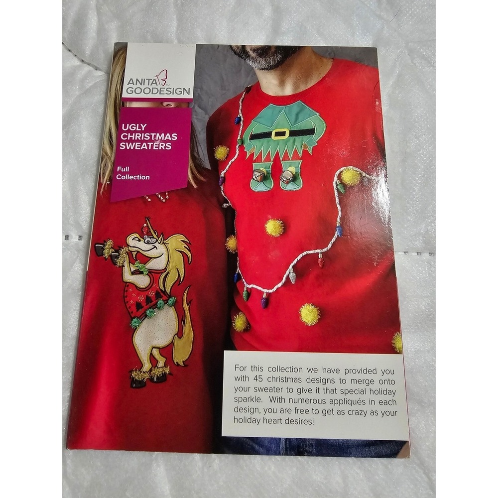 Anita Goodesign Ugly Christmas Sweaters Embroidery Designs‎ CD Full Collection